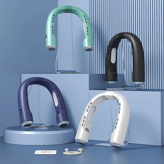 Climatiseur de Cou Portable Rechargeable – Fraîcheur 360°