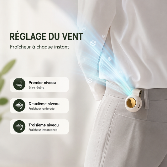 Ventilateur Portable à Clip – Fraîcheur 360°